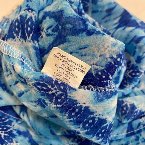 SISTER Size Medium Swim suit Cover up Blue and white - Picture 6 of 10